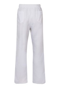 Mens Linen Beach Trousers White #2